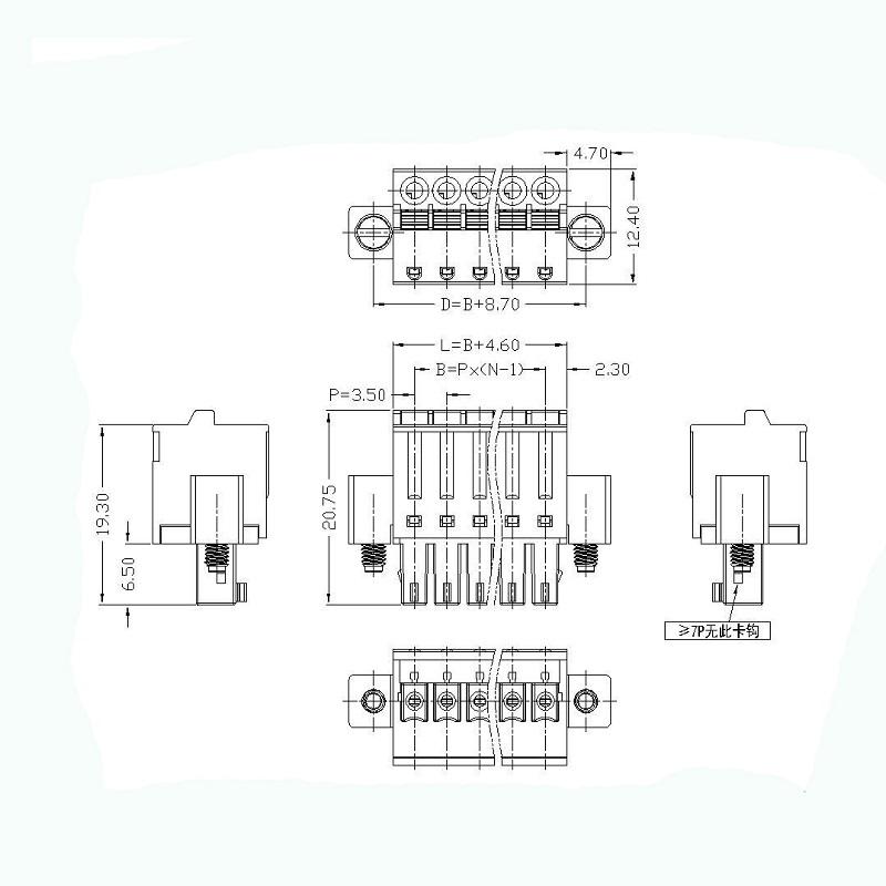 electrical connector blocks pcb terminal connectors